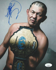 Minoru Suzuki Autographed 8x10 NJPW AEW Rare JSA Free Shipping G491