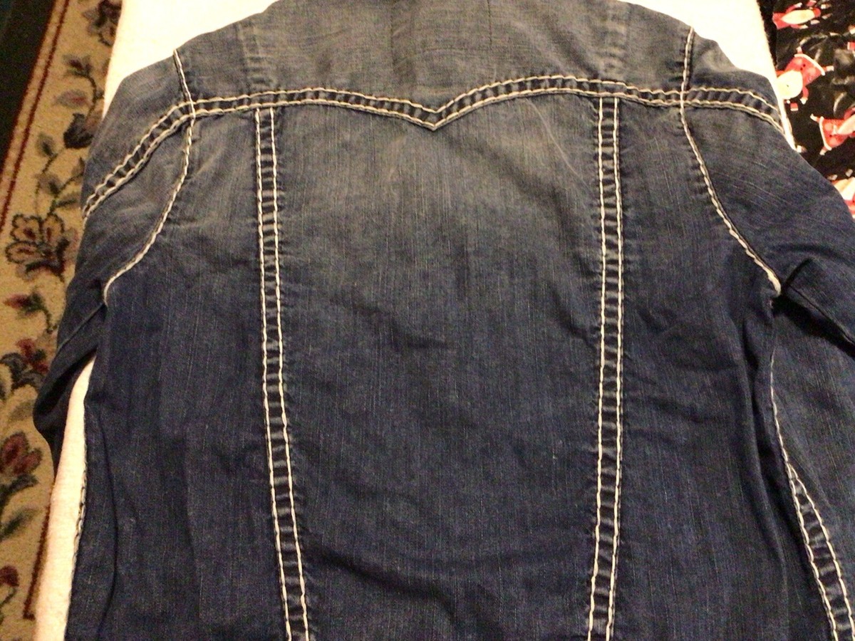 ジャケット・アウター Rare True Religion Jean Jacket s Men's True Religion Jean Jacket Size XL Rare Vintage Nice