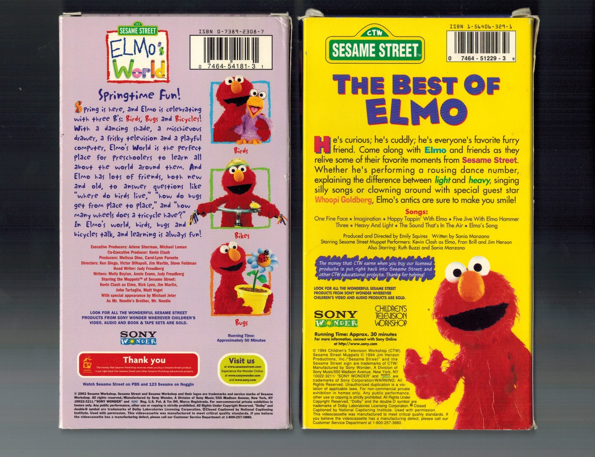 2 SESAME STREET VHS: ( Elmo's World Springtime Fun & The
