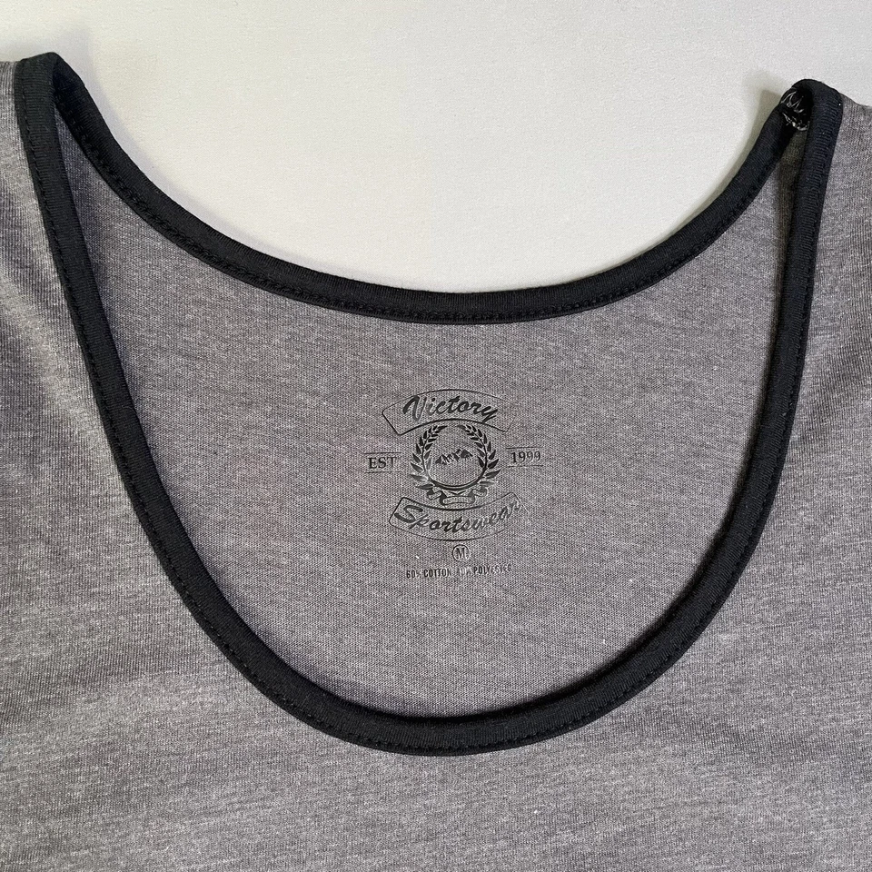 Camiseta sin mangas Victory Sportswear para hombre gris medio colorido estampado floral nueva con etiquetas Foto 3 de 4