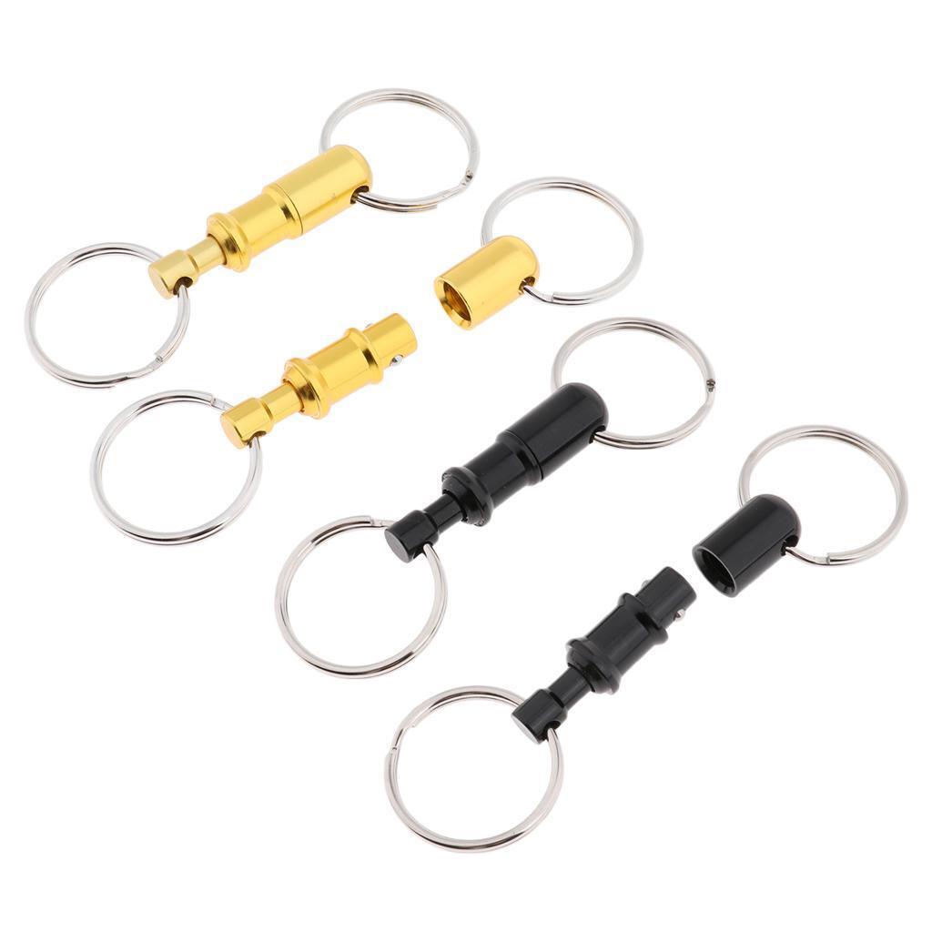 Key Rings That Lock Dual Key Ring Holder, Snap Lock Key Chain, Split Key Ring Aliotech 4 ...