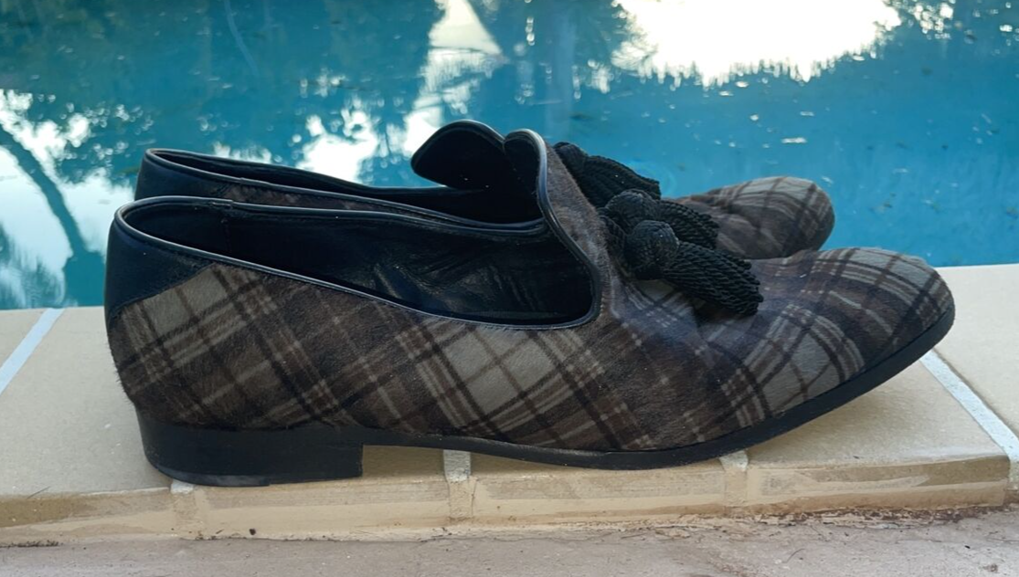 Jimmy Choo Black Patterned Tassel Loafers Buff Tassel Loafer | Black Box Calf Leather Loafers | JIMMY CHOO main image 4