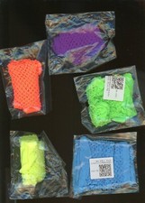 1 Pair stretch half gloves fingerless fishnet party dress up colors girls women