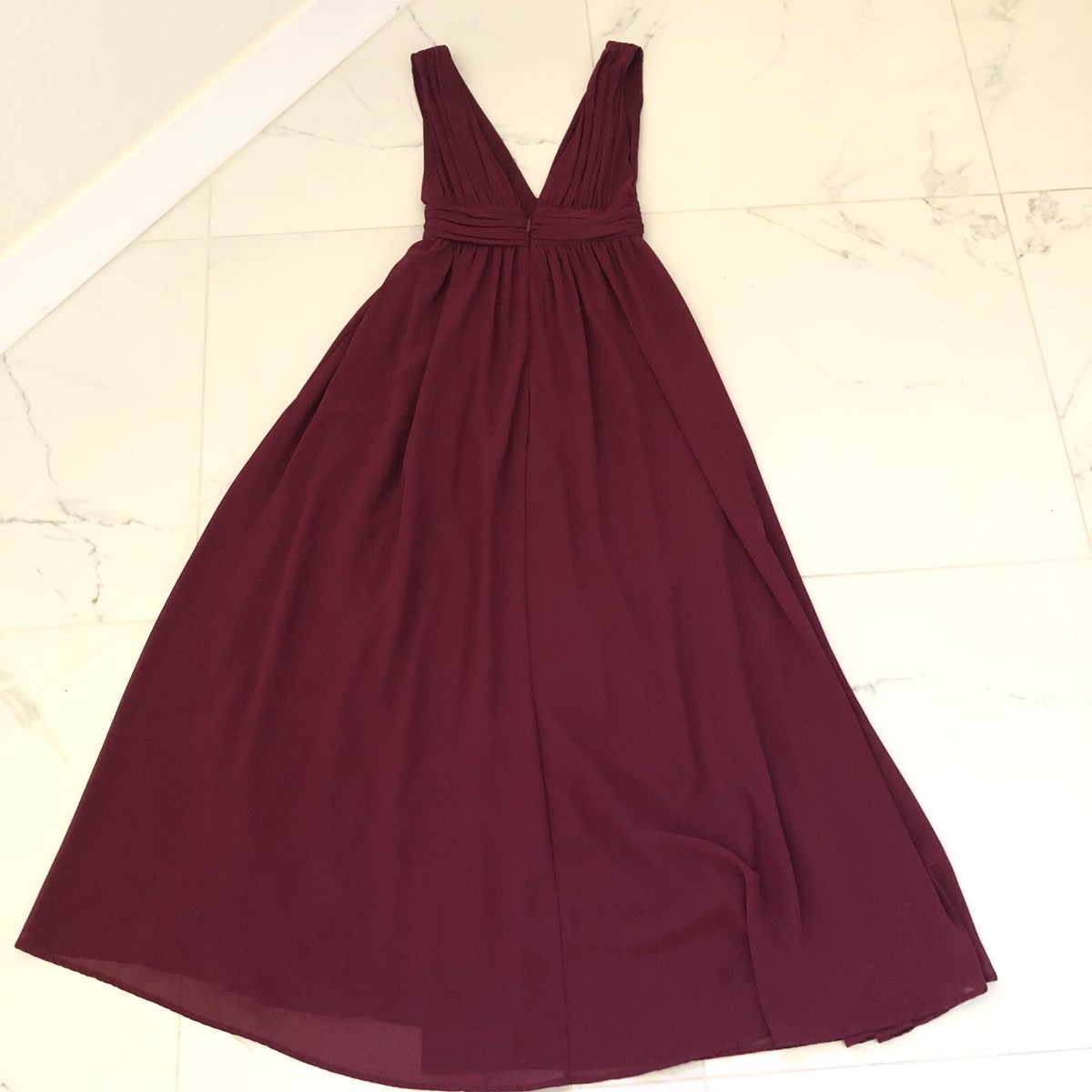 Lulu's Heavenly Hues Women Burgundy Maxi Dress Size S Bridesmaids Wedding  Formal | eBay