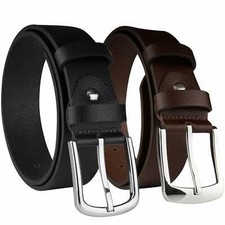 Buffalo Leather Belt for Men 4mm Leather Belt Full Buffalo Genuine Leather Jeans