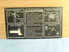 SIMPLICITY 5010 LAWN TRACTOR SHIFT PATTERN DECAL. 1651573  NOS OEM PART  J-41