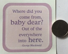 SHERBET GIRLY TAGS Thicker Cardstock Stickers(10pc)Scrapbook Wizard•Label •Baby