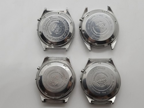 Vintage cases & dials for wristwatches Orient Japan stainless steel 4 pieces - Picture 11 of 15