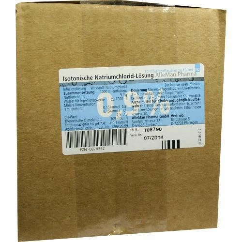 DELTAMEDICA GMBH ISOTONISCHE NaCl 0,9% DELTAMEDICA Inf.-Lsg.Plastik 10X100 ml PZN 878352