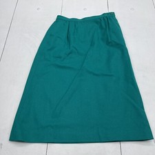 Vintage Pendelton Green Wool Skirt Women  s Size 8