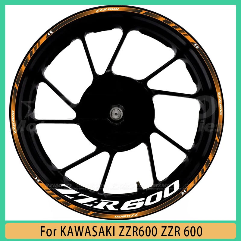 For KAWASAKI ZZR600 ZZR 600 CNC 17 Inch Wheel Hub Decal Decorative Rim Stickers Foto 3 de 4