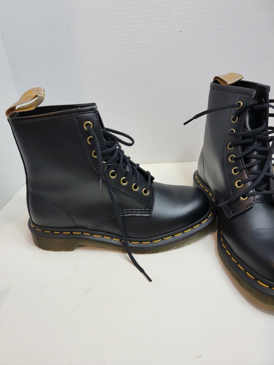 Dr Martens Unisex VEGAN 1460 Black Felix Lace Up Boots- W8  display picture 1