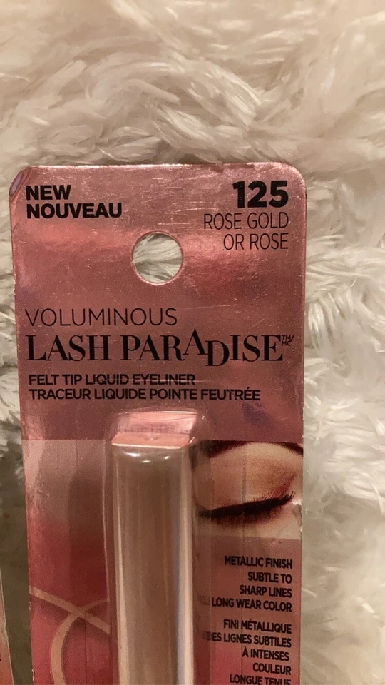 2X Loreal Paris Voluminous Lash Paradise Felt Tip Liquid Eyeliner, 125 Rose Gold - Image 2 of 2