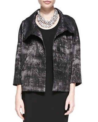 eileen fisher jacquard jacket