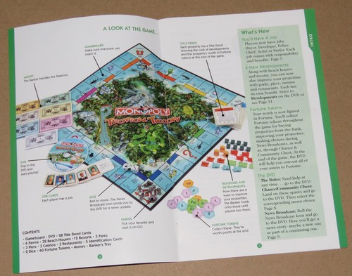 Monopoly Tropical Tycoon Game Parts Instruction Manual DVD in Sleeve 2007 Hasbro - Picture 2 of 3
