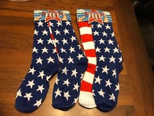 USA flags knee high socks 2 to choose from new