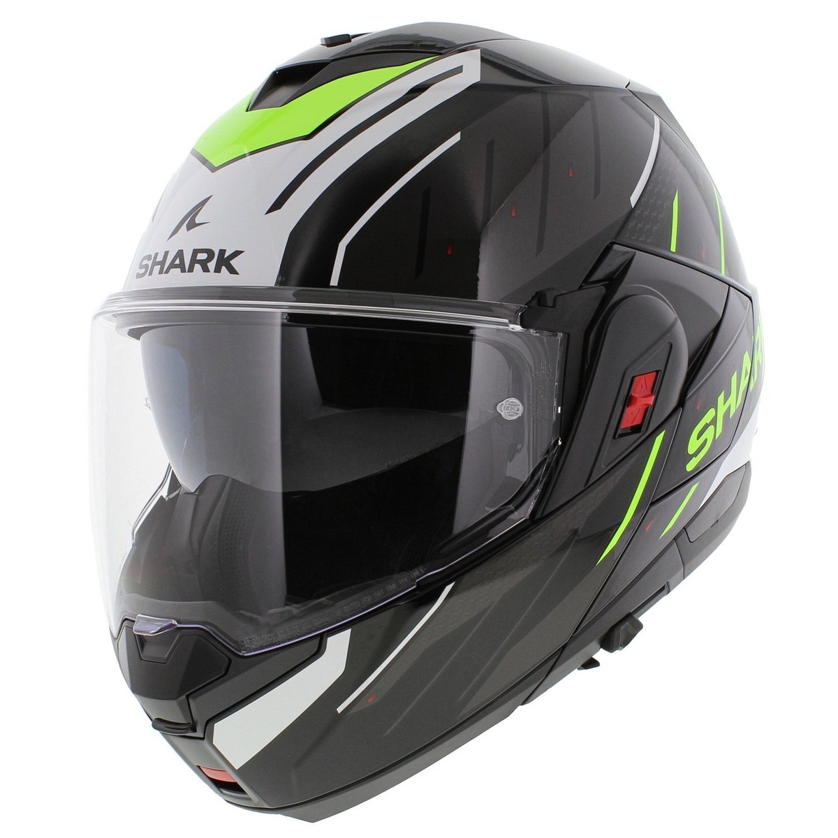 Shark Oxo Modular Helmet Rydger - Gloss Black White Fluo