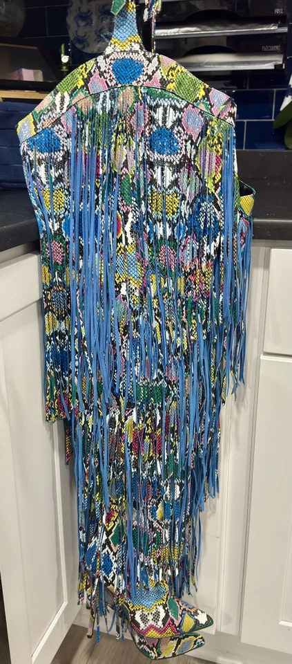 Robbin Alba 蛇皮印花 Chap 靴子 8 中号  — 第 4/4 张图片