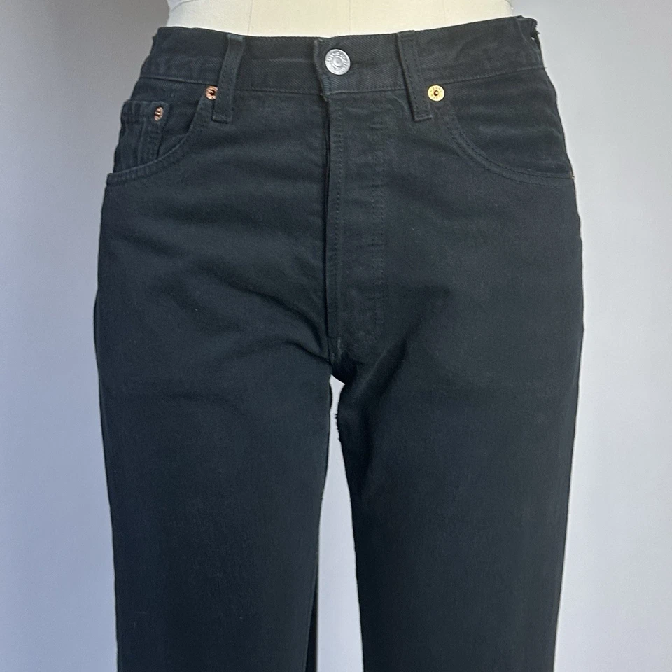 Levi’s 6501 vintage años 90 hecho en Francia teñido negro 29 x30 (etiquetado 31x32) Foto 3 de 4
