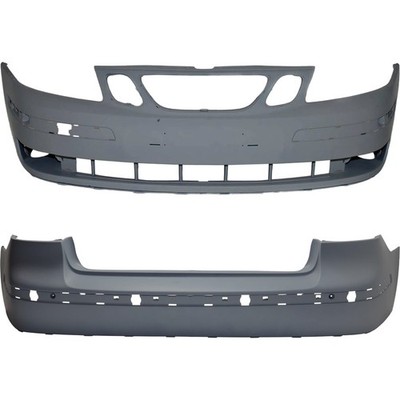 Bumper Covers Facias Set of 2 Front & Rear for Saab 9-3 2003-2007 Pair
