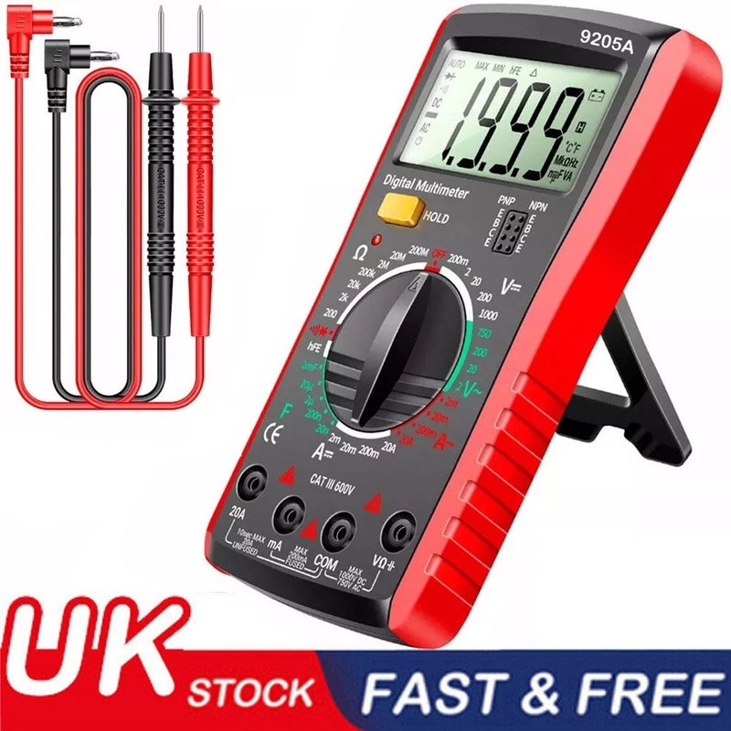 Smart LCD Digital Multimeter 1999 Counts AC/DC Voltage Tester Resistance Meter