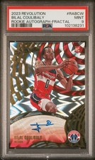 PSA 9 - BILAL COULIBALY #/100 Auto - 2023 Revolution Rookie Autograph - FRACTAL