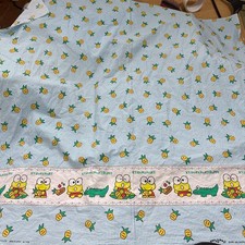 Tela estampada KeroKero Keroppi 1991 93x100 cm, niño/Keroppi, vintage TwoThree