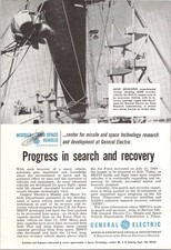 General Electric 1960 Vintage Magazine Ad Space RVX-2 ICBM Missile Recovery