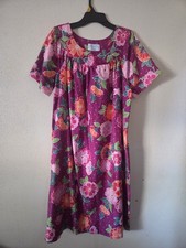 VTG Sears Tropical Floral Muumuu Dress Size M Multicolor Tropical Hawaiian
