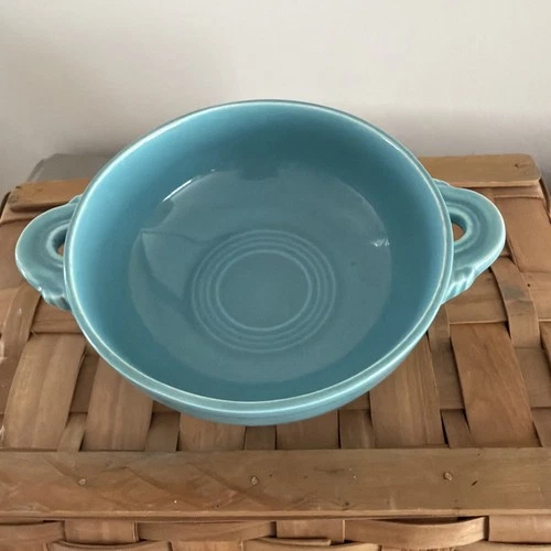 Vintage Fiesta Cream Soup Bowl - TURQUOISE