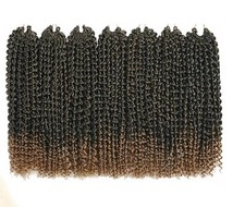 Passion Twist Crochet Hair 12 Inches Water Wave Pre Looped Spring Bohemian 1B/27