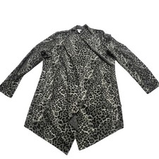 Zenergy by Chico's Leopard Print Open Front Cardigan Sweater Women Size 2