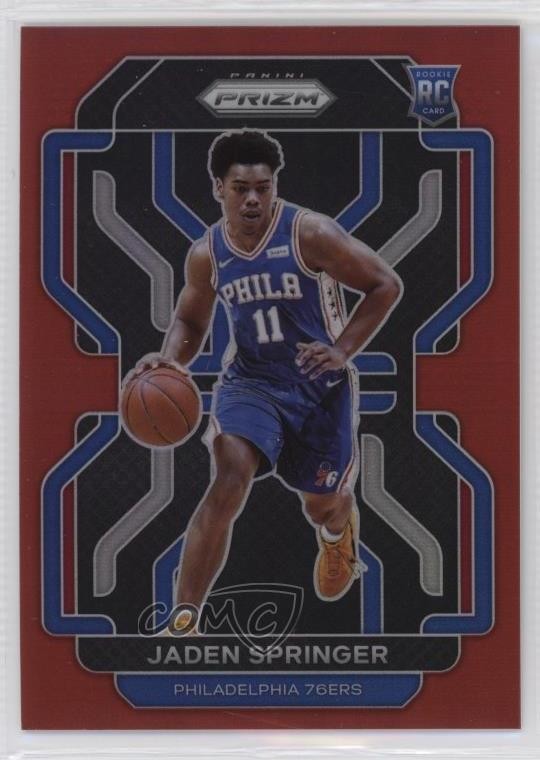 2021-22 Panini Prizm Red Prizm /299 Jaden Springer #317 Rookie RC tj1