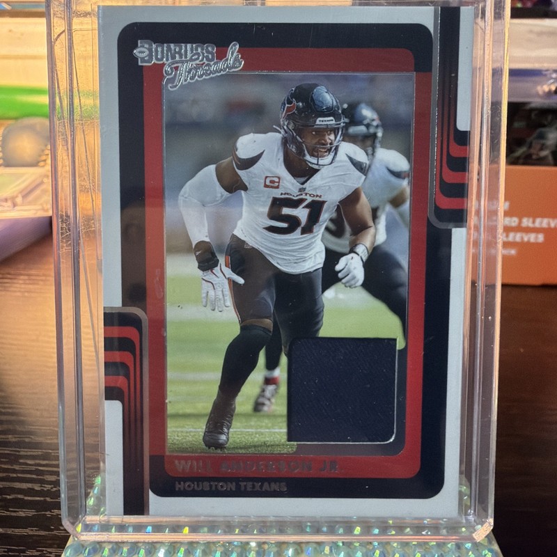 2025 Donruss Donruss Threads #DTH-WAJ Will Anderson Jr. Houston Texans