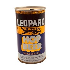 Leopard Brewery Low Strength Hop Beer Straight Steel Can Vintage 70s Empty 340ml