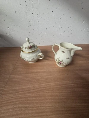 Rosenthal Sanssouci Moosrose Milchkanne und Zuckerdose - Bild 1 von 4
