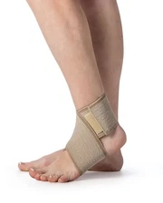 NelMed 3" Beige Lightweight Ankle Wrap Support- Helps Prevent Ankle Injuries