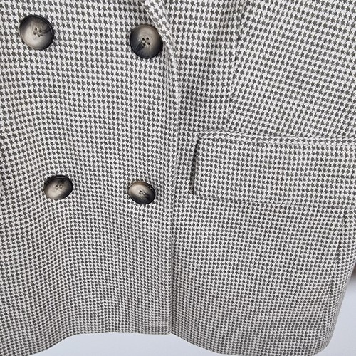 Trenery Blazer Jacket Size L Wool Blend Houndstooth - Picture 3 of 7