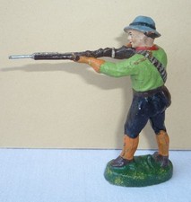 Wildwest - Figur aus Masse : Cowboy stehend schie&szlig;end von ELASTOLIN VK!