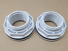 2 Pack 1-1/2 inch Above Ground Pool Inlet Return Fitting SP1023, White NEW
