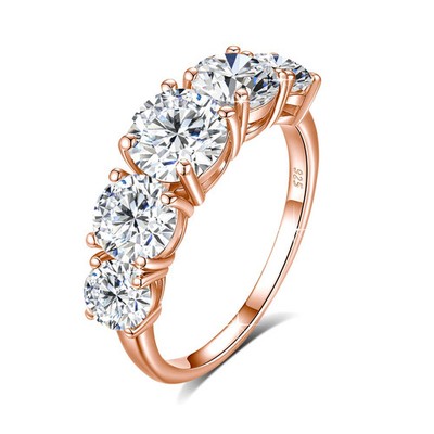 3,8 kt Rundschliff Laborgefertigter Diamant Testpass VVS1/D/Ausgezeichneter 18 K Goldring