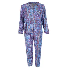 Mentally Exhausted Women's Peacock Swirl Pajama Set