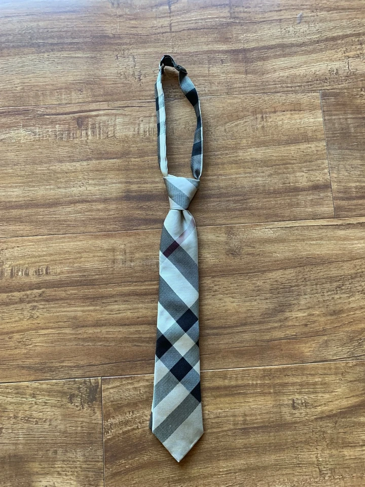 BURBERRY Children Boys Girls Nova Check Pattern Neck Tie Adjustable One Size Fit - Image 2 of 4