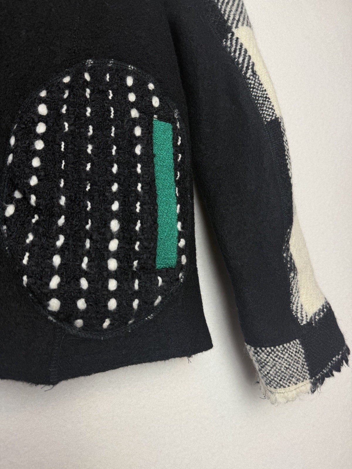 Canvas Backs Women's Wool Blend Patchwork Button … - image 2