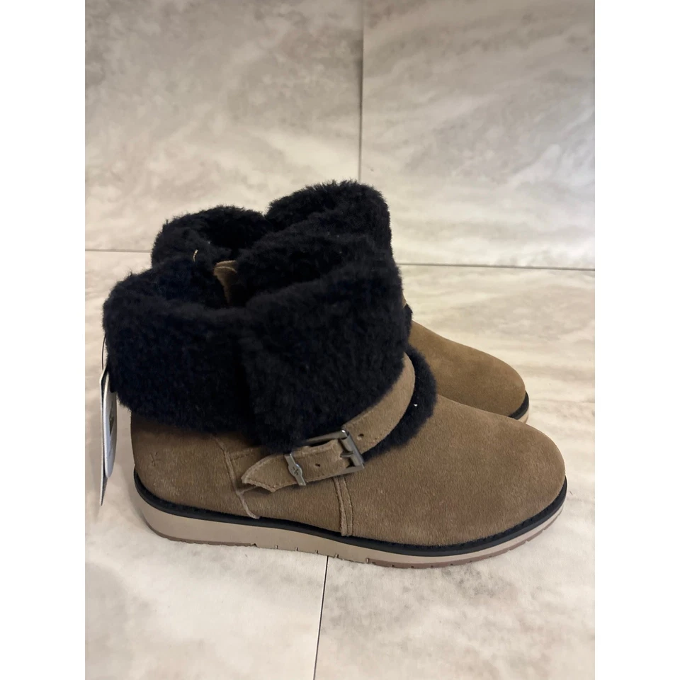 Botas de gamuza resistentes al agua con puño de piel Emu Oxley en cilantro EE. UU. para mujer 5 nuevas sin caja Foto 3 de 4