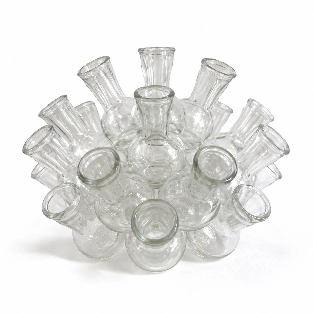 Vintage Mid Century Glass Cluster Bud Flower Frog Vase Propagation Station MCM
Opens in a new window