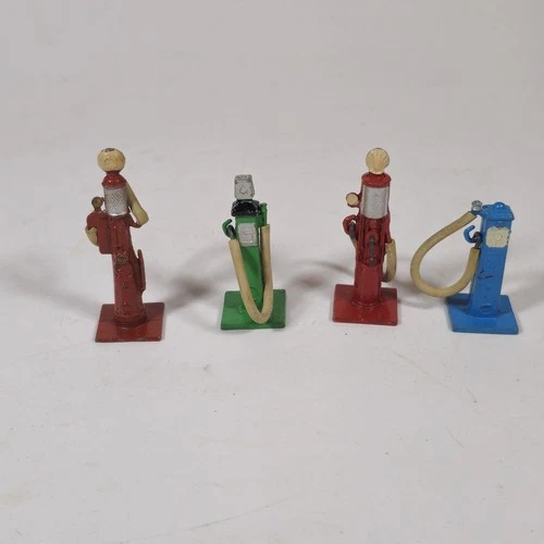 Lot Of 4 Vintage Dinky Toys Diecast Fuel Petrol Pumps