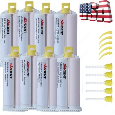 Dental Light Body VPS Impression Material Fast Set PVS 50ml with 5 Tips