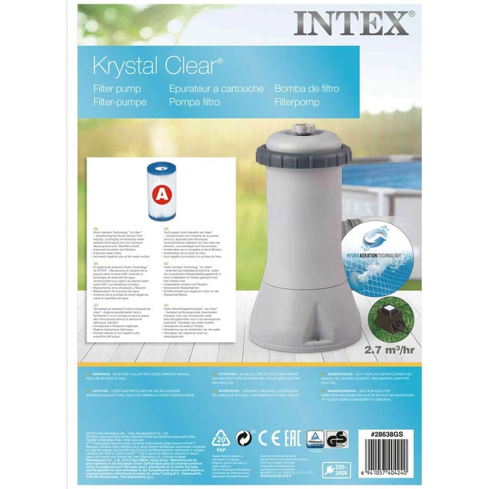 Intex Krystal Clear Kartuschenfilteranlage C900 Poolpumpe Poolfilter Pumpe 638GS - Bild 4 von 4