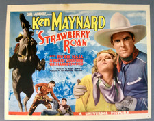 Strawberry Roan Ken Maynard Title Card-Western Cowboy Lobby Card-1938-DPLC